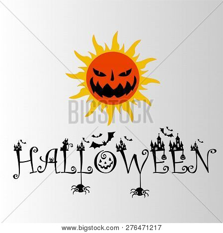 Halloween  Sun Flower Post Eps 10 Vector File