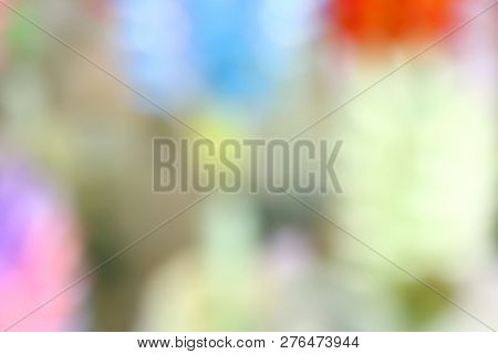 Colorful Background Soft Multi Color Style Abstract Blurred Pink Red Yellow Gold Green, Rainbow Brig