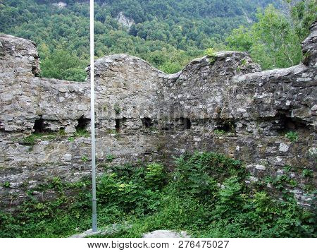 Burgruine Stralegg Or Romische Ruine Strahlegg Above The Amden Settlement - Canton Of St. Gallen - S