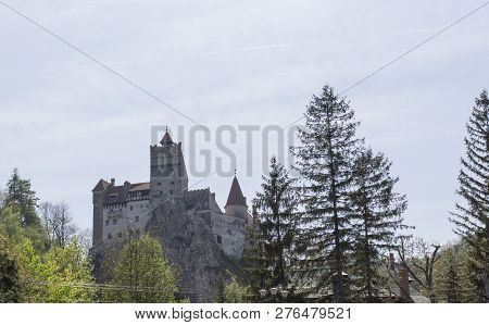 Bran Castle In Transilvania During Spring