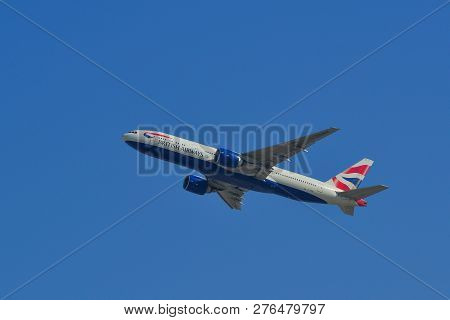 Passenger Airplane Taking Off From Airport