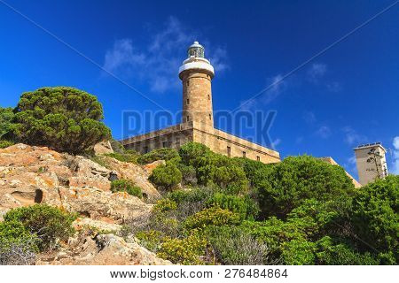 Lighthouse In San Pietro Island, Carloforte, South West Sardinia, Italy