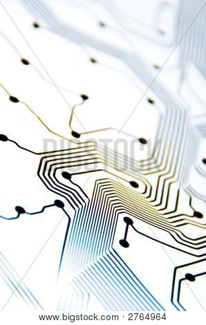 Colorful Hi-Key Circuit Pattern; Tech Concept