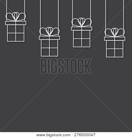Present Or Gift Boxes. 3d Vector Paper Art Style. Bright Colors. Celebration Concept. Seamless Holid