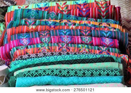 Colored Blankets Made By Local Taramura Natives