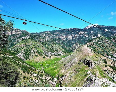 High Tram Over Copper Canyon In Divisidero, Mexico