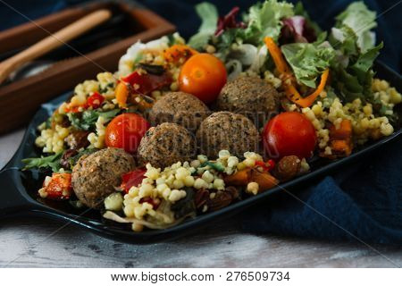 Moroccan beef kefta meatballs meatball and semolina
