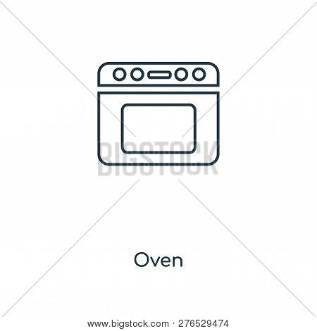 Oven Icon In Trendy Design Style. Oven Icon Isolated On White Background. Oven Vector Icon Simple An