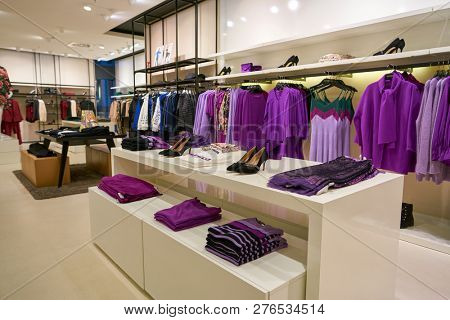 DUSSELDORF, GERMANY - CIRCA SEPTEMBER, 2018: interior shot of a shop in Dusseldorf.