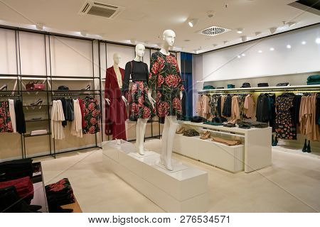 DUSSELDORF, GERMANY - CIRCA SEPTEMBER, 2018: interior shot of a shop in Dusseldorf.