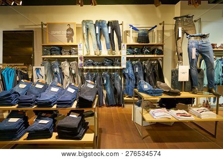 DUSSELDORF, GERMANY - CIRCA SEPTEMBER, 2018: interior shot of Esprit shop in Dusseldorf.
