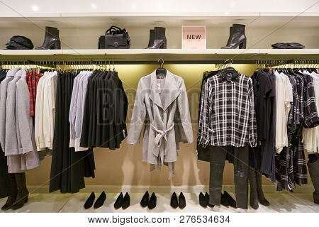 DUSSELDORF, GERMANY - CIRCA SEPTEMBER, 2018: interior shot of a shop in Dusseldorf.