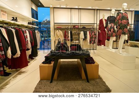 DUSSELDORF, GERMANY - CIRCA SEPTEMBER, 2018: interior shot of a shop in Dusseldorf.
