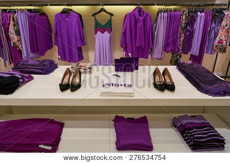 DUSSELDORF, GERMANY - CIRCA SEPTEMBER, 2018: interior shot of a shop in Dusseldorf.