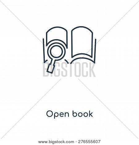 Open Book Icon In Trendy Design Style. Open Book Icon Isolated On White Background. Open Book Vector