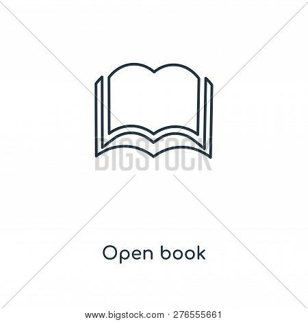 Open Book Icon In Trendy Design Style. Open Book Icon Isolated On White Background. Open Book Vector