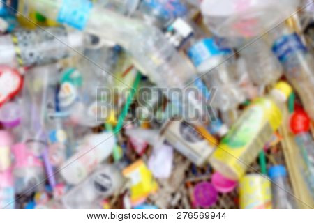 Blurred Garbage Plastic Bottle Background Texture, Bin, Trash, Dirty, Waste, Pollution Waste, Plasti