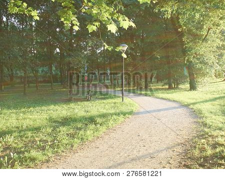 Park Full Of Greenery In The Suburbs Of Milan, Cernusco Sul Naviglio