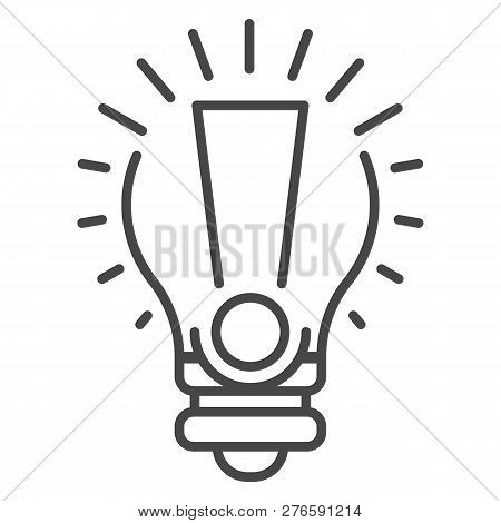Bulb New Idea Icon. Outline Bulb New Idea Icon For Web Design Isolated On White Background