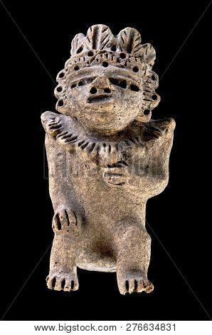 Antique Pre Columbian Warrior Made Around 100 Bc.