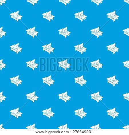 Double Office Table Pattern Seamless Blue Repeat For Any Use