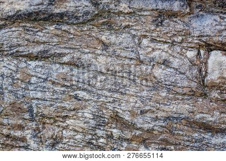 Image Of Stone Texture. An Interesting Background With A Fascinating Texture, Folded Over Hundreds O