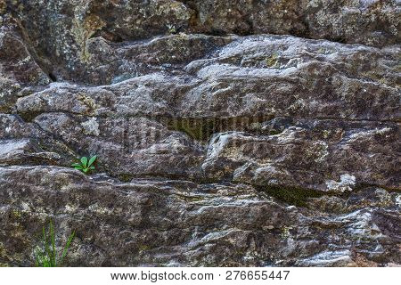 Image Of Stone Texture. An Interesting Background With A Fascinating Texture, Folded Over Hundreds O