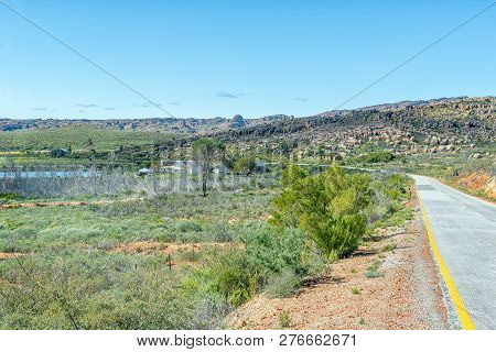 Pakhuis Pass, South Africa, August 28, 2018: A Farm Landscape On Road R364 At The Northern End Of Th