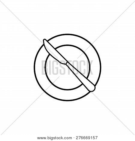 Bread Plate, Batter Knife Icon. Can Be Used For Web, Logo, Mobile App, Ui, Ux