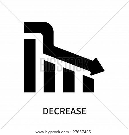 Decrease Icon Isolated On White Background. Decrease Icon Simple Sign. Decrease Icon Trendy And Mode
