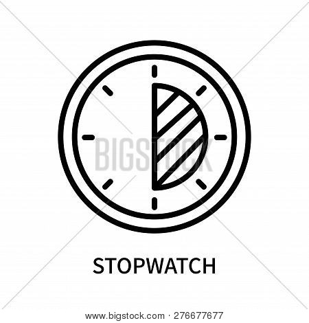Stopwatch Icon Isolated On White Background. Stopwatch Icon Simple Sign. Stopwatch Icon Trendy And M