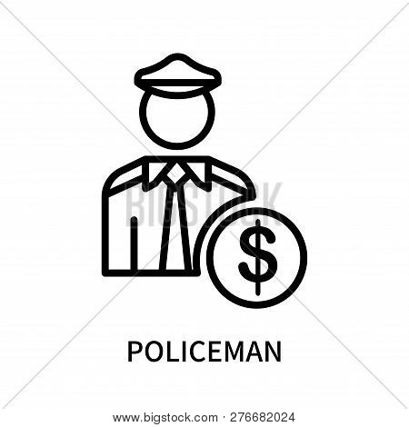 Policeman Icon Isolated On White Background. Policeman Icon Simple Sign. Policeman Icon Trendy And M