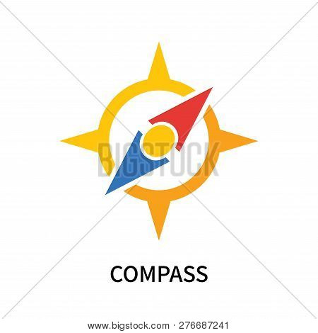 Compass Icon Isolated On White Background. Compass Icon Simple Sign. Compass Icon Trendy And Modern 
