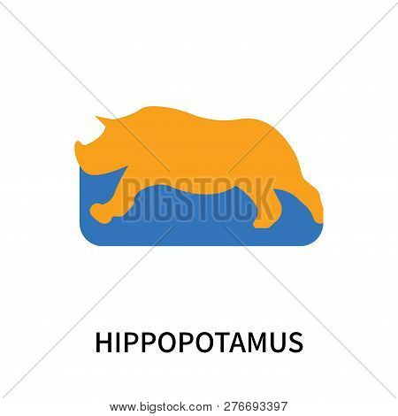 Hippopotamus Icon Isolated On White Background. Hippopotamus Icon Simple Sign. Hippopotamus Icon Tre