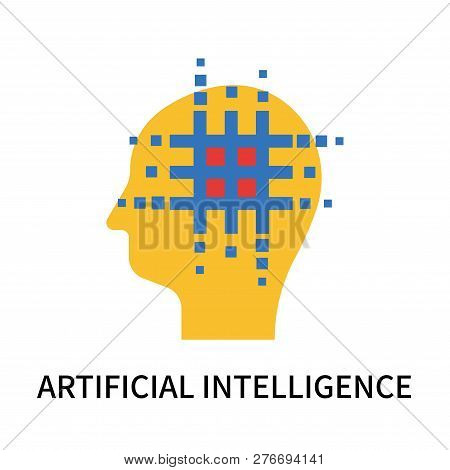 Artificial Intelligence Icon Isolated On White Background. Artificial Intelligence Icon Simple Sign.