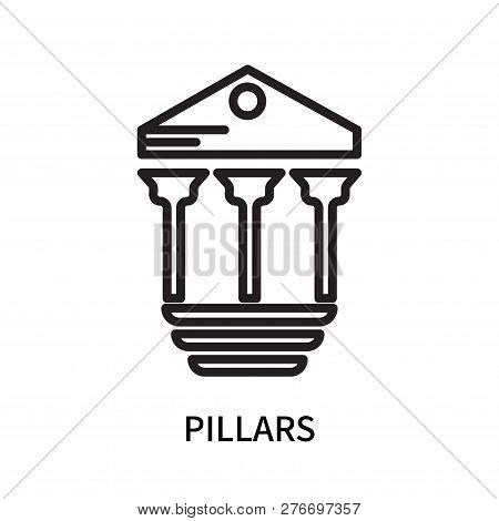 Pillars Icon Isolated On White Background. Pillars Icon Simple Sign. Pillars Icon Trendy And Modern 