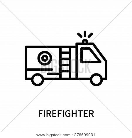 Firefighter Icon Isolated On White Background. Firefighter Icon Simple Sign. Firefighter Icon Trendy