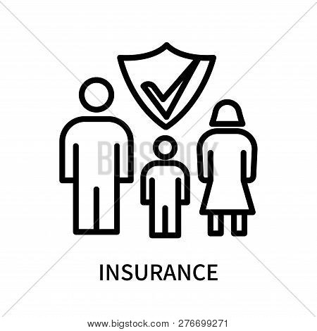 Insurance Icon Isolated On White Background. Insurance Icon Simple Sign. Insurance Icon Trendy And M