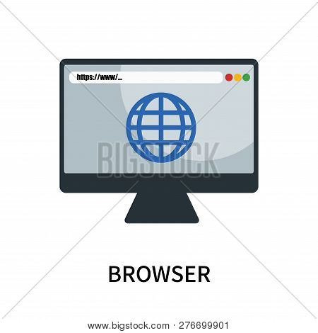 Browser Icon Isolated On White Background. Browser Icon Simple Sign. Browser Icon Trendy And Modern 