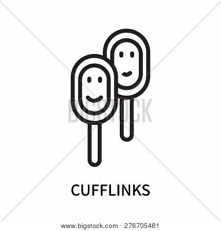 Cufflinks Icon Isolated On White Background. Cufflinks Icon Simple Sign. Cufflinks Icon Trendy And M