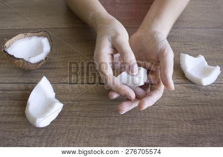Coconut Cream Hand Care, Natural Cosmetics. Hand Care