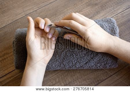 Hand Care, Folk Hand Care. Manicure. Spa Procedure For Beauty Hands. Beauty And Spa Concept.