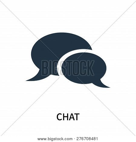 Chat Icon Isolated On White Background. Chat Icon Simple Sign. Chat Icon Trendy And Modern Symbol Fo