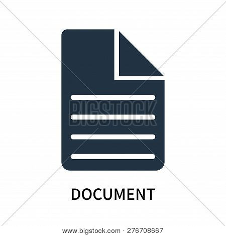 Document Icon Isolated On White Background. Document Icon Simple Sign. Document Icon Trendy And Mode