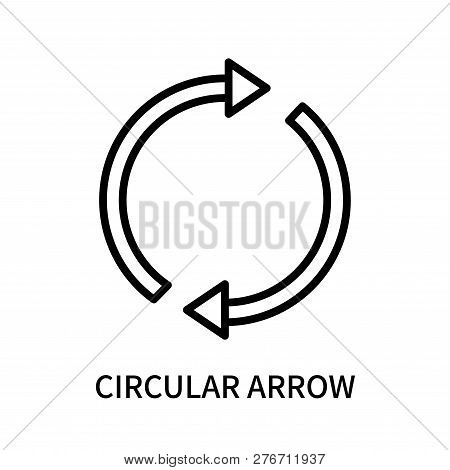 Circular Arrow Icon Isolated On White Background. Circular Arrow Icon Simple Sign. Circular Arrow Ic