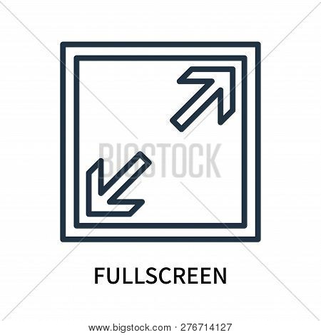 Fullscreen Icon Isolated On White Background. Fullscreen Icon Simple Sign. Fullscreen Icon Trendy An
