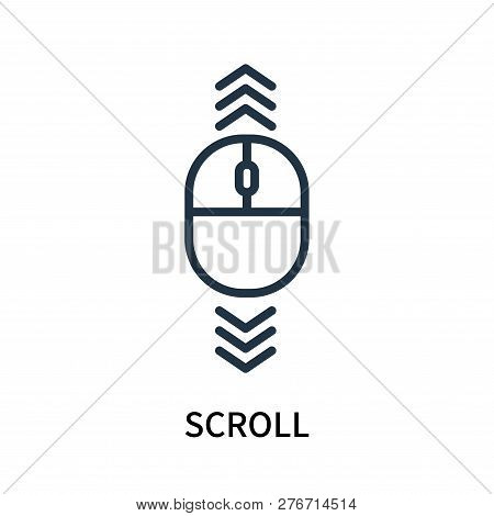 Scroll Icon Isolated On White Background. Scroll Icon Simple Sign. Scroll Icon Trendy And Modern Sym