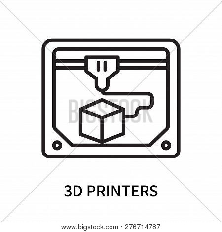 3d Printers Icon Isolated On White Background. 3d Printers Icon Simple Sign. 3d Printers Icon Trendy