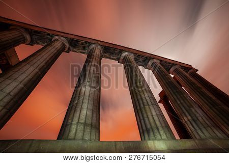 The National Monument On Carlton Hill In Edinburgh, Scotland