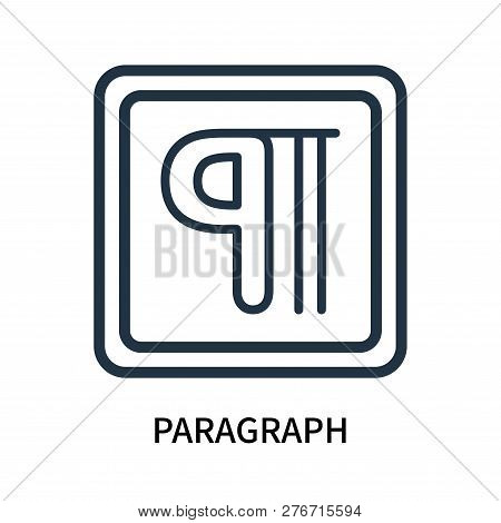 Paragraph Icon Isolated On White Background. Paragraph Icon Simple Sign. Paragraph Icon Trendy And M